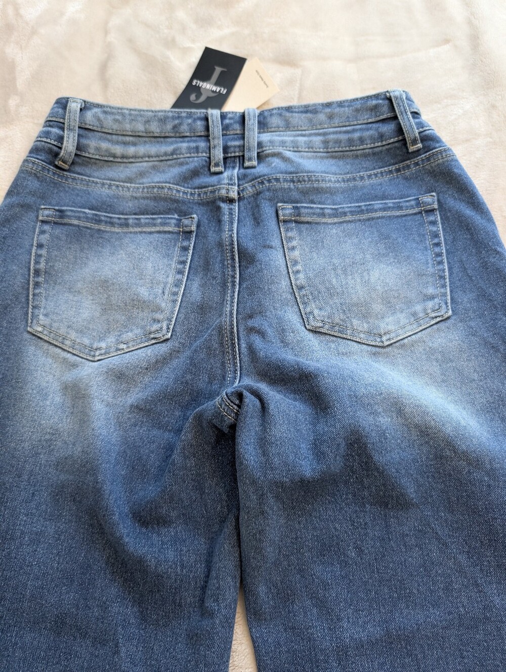 Flamingals Mid-rise Boyfriend Double Button Fly Jeans NWT Women's Medium - Picture 8 of 9